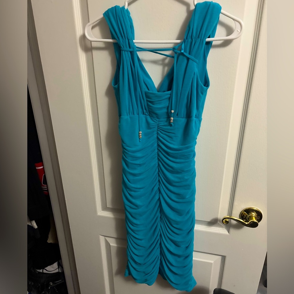 Ruched Blue Dress Size Small